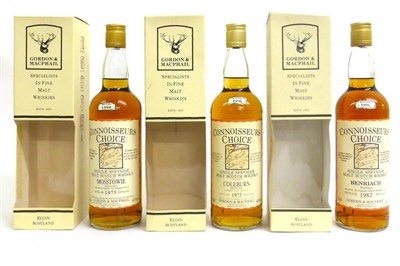 Lot 2319 - Mosstowie 1975 Connoisseurs Choice, bottled 1994, 70cl, 40%, in original carton; Coleburn 1972...