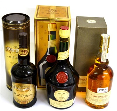 Lot 2357 - The Glenturret Original Malt Liqueur, 70cl, 35%; Glenkinchie 10 year old, 75cl, 43%; D.O.M...