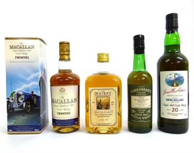 Lot 2371 - The Macallan 20 Year Old James MacArthur's, 70cl, 46%; The Macallan Glenlivet 1976 19 Year Old...