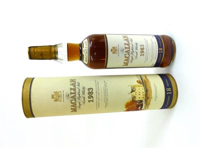 Lot 2380 - The Maccallan 1983 18 Year Old Old Style Cream Label, 700ml, 43%, in original tube