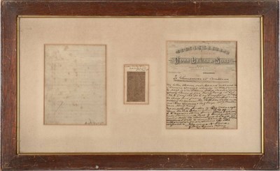 Lot 2395 - Whisky Interest: An Interesting Victorian Message From a Bottle, a framed montage containing a...