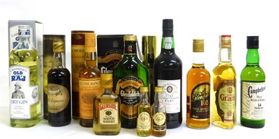 Lot 2399 - A Mixed Parcel Including: various single malt and blended whisky, port, gin, all 50cl or less,...