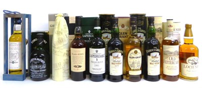 Lot 2403 - A Mixed Parcel of Whisky Comprising: Loch Ness, Glen Grant 10 Year Old, The Glenlivet 12 Year,...