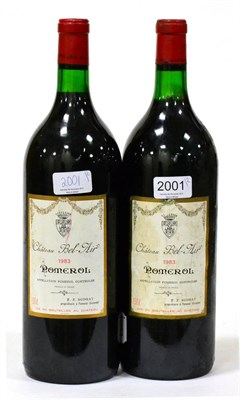 Lot 2001 - Chateau Bel-Air 1983, Pomerol, magnum (x2) (two magnums) U: into neck