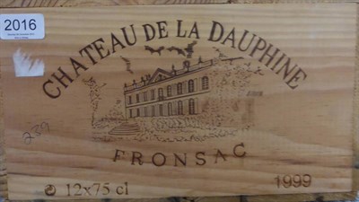 Lot 2016 - Chateau De La Dauphine 1999, Fronsac, owc (twelve bottles)