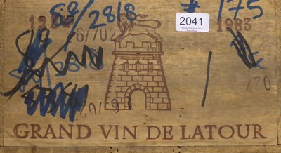 Lot 2041 - Chateau Latour 1983, Pauillac (x6) owc (six bottles) U: high fill or top shoulder