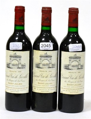 Lot 2045 - Chateau Leoville Les Cases 1986, St Julien (x3) (three bottles) U: into neck