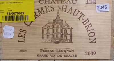Lot 2046 - Chateau Les Carmes Haut-Brion 2009, Pessac-Leognan (x6) (six bottles)
