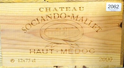 Lot 2062 - Chateau Sociando Mallet 2000, Haut Medoc, owc (twelve bottles)
