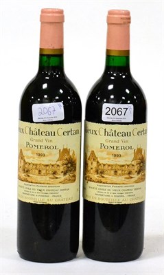 Lot 2067 - Chateau Vieux Certan 1993, Pomerol (x2) (two bottles) U: into neck