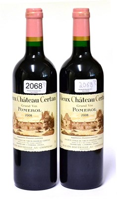 Lot 2068 - Chateau Vieux Certan 2008, Pomerol (x2) (two bottles) U: high fill