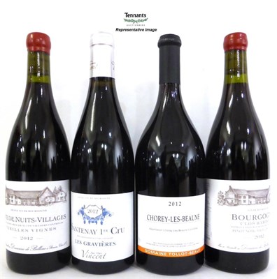Lot 2080 - A Mixed Parcel of 2012 Comprising: Domaine de Bellene Bourgogne Rouge Pinot Noir Vieilles...