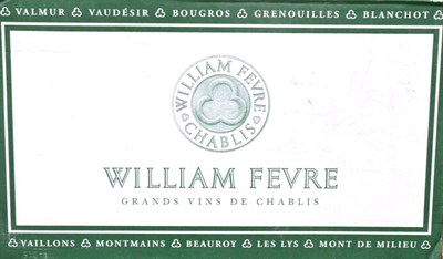 Lot 2084 - Domaine William Fevre Chablis 2012, half case, oc (six bottles)