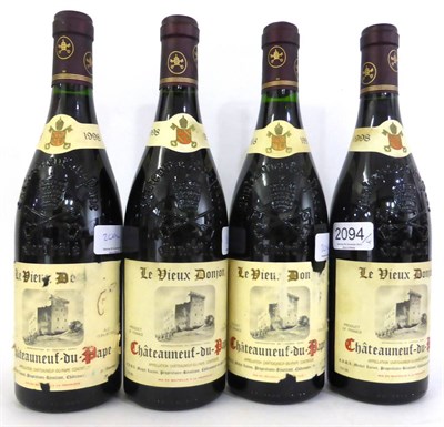 Lot 2094 - Le Vieux Donjon Chateauneuf-du-Pape 1998 (x4) (four bottles)