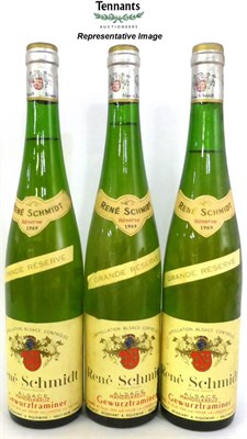 Lot 2098 - Rene Schmidt Alsace Grande Reserve Mandelkreuz Gewurztraminer 1969 (x9) (nine bottles)