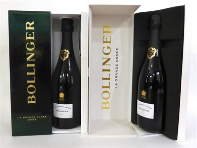 Lot 2100 - Bollinger La Grand Annee 2000 & 2002, vintage champagne, oc (two bottles)