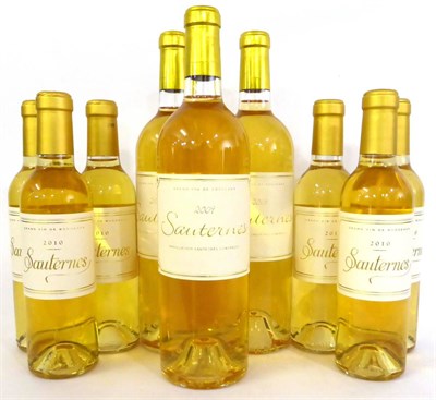Lot 2131 - De Classified Sauternes 2009 (x3); De Classified Sauternes 2010, half bottle (x6) (nine bottles)