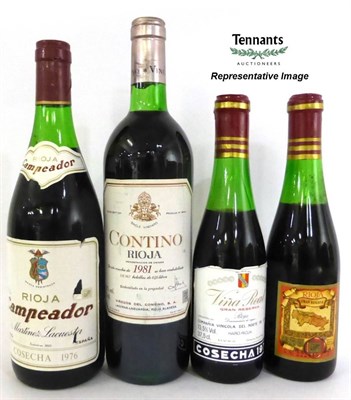 Lot 2155 - A Mixed Parcel of Rioja Comprising: Martinez Lacuesta Campeador Cosecha 1976 (x11); CVNE...
