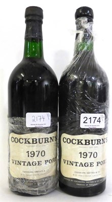 Lot 2174 - Cockburn 1970, vintage port (x2) (two bottles) U: top shoulder