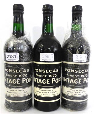 Lot 2181 - Fonseca 1970, vintage port (x3) (three bottles) U: all into neck