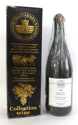 Lot 2186 - Massandra White Muscat 1936  Ex Sotheby's The Massandra Collection. These wines were from a...