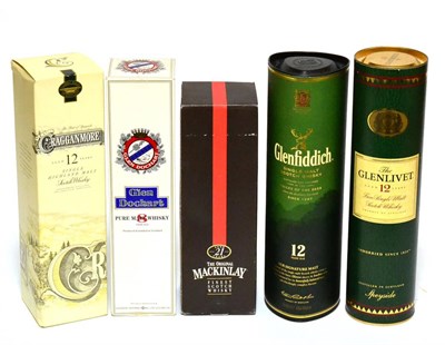 Lot 2226 - A Mixed Parcel Comprising: Cragganmore 12 Year Old; Glenfiddich 12 Year Old; Glen Dochart 8...