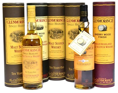 Lot 2269 - Glenmorangie Comprising: Port Wood Finish; Sheery Wood Finish; 10 Year Old (x3), all 70cl,...