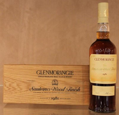 Lot 2270 - Glenmorangie Sauternes Wood Finish 1981, bottled 2002, limited edition bottle 963, 70cl, 46%,...