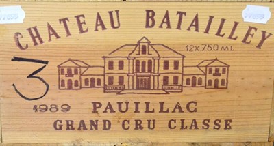 Lot 2006 - Chateau Batailley 1989, Pauillac, owc (twelve bottles)