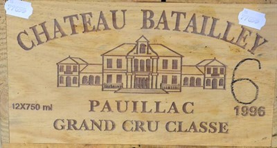 Lot 2008 - Chateau Batailley 1996, Pauillac, owc (twelve bottles)