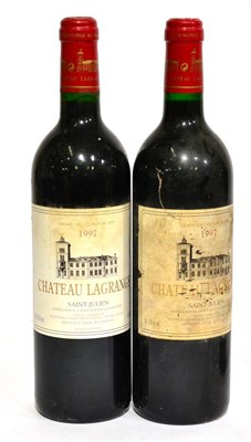 Lot 2043 - Chateau Lagrange 1997, Saint-Julien (x2) (two bottles) U: into neck, bin soiled labels