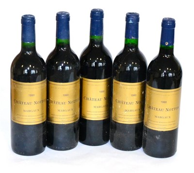 Lot 2066 - Chateau Notton 1990, Margaux (x5) (five bottles) U: into neck