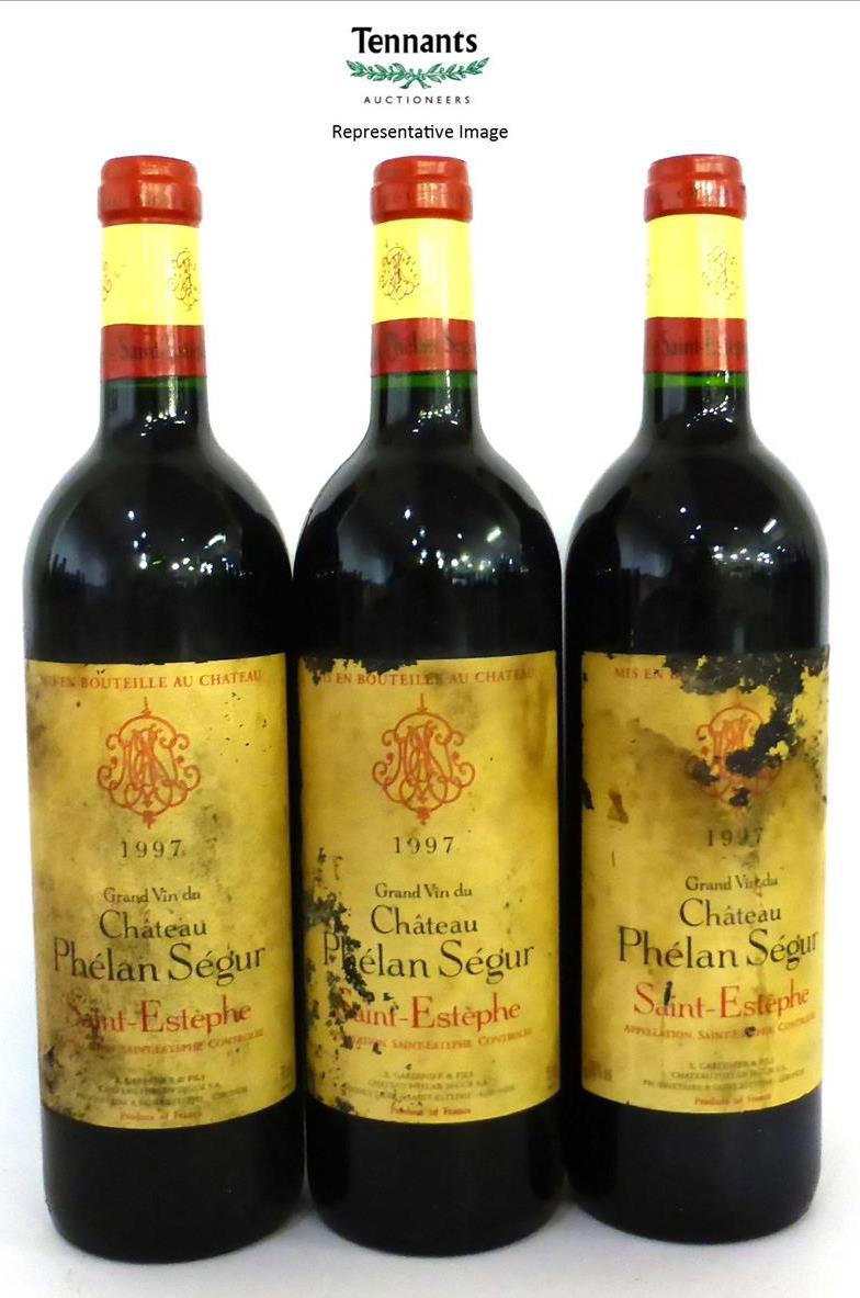 Lot 2068 - Chateau Phelan Segur 1997, Saint-Estephe (x11) (eleven bottles) U: all into neck, some bin...
