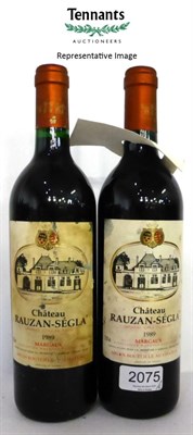Lot 2075 - Chateau Rauzan-Segla 1989, Margaux (x6) (six bottles) U: high fill or into neck, part bin soiled