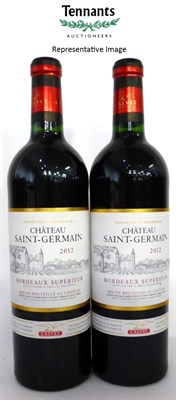 Lot 2078 - Chateau Saint Germain 2012, Bordeaux Superior (x12) (twelve bottles)