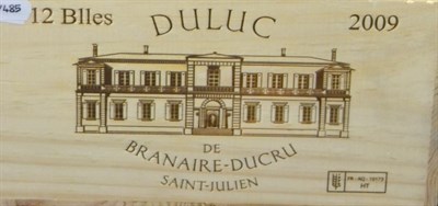 Lot 2084 - Duluc de Branaire-Ducru 2009, Saint-Julien, owc (twelve bottles) **subject to VAT