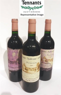 Lot 2087 - Vieux Chateau Certan 1997, Pomerol (x17) (seventeen bottles) U: into neck, bin soiled labels