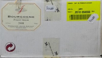 Lot 2095 - Domaine Jean Grivot Bourgogne Pinot Noir 2008 (owc) (twelve bottles) **subject to VAT