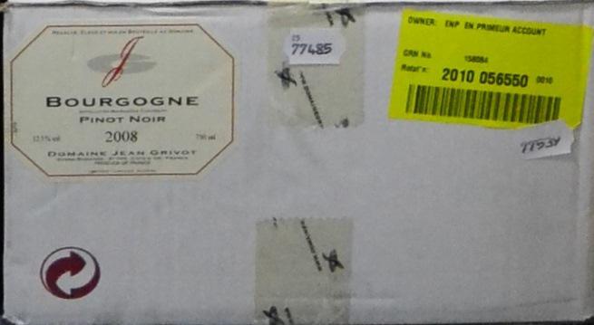 Lot 2096 - Domaine Jean Grivot Bourgogne Pinot Noir 2008 (x6) (six bottles) **subject to VAT