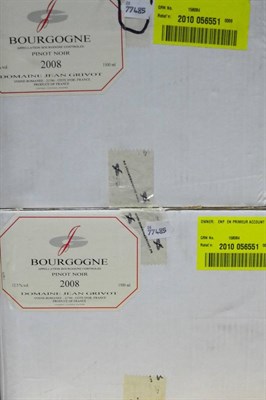 Lot 2097 - Domaine Jean Grivot Bourgogne Pinot Noir 2008, magnum (x9) (nine magnums) **subject to VAT