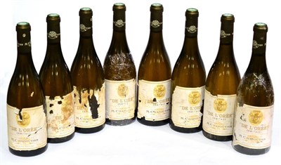 Lot 2103 - M. Chapoutier Ermitage de l'Oree Blanc 1999 (x8) (eight bottles) U: less than 1cm, bin soiled...