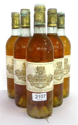 Lot 2107 - Chateau Coutet 1975, Barsac (x6) (six bottles) U: top shoulder/into neck, bin soiled labels