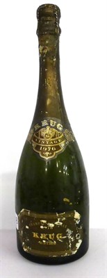 Lot 2118 - Krug 1976, vintage champagne U: 1cm inverted, bin soiled and nicked label and foil