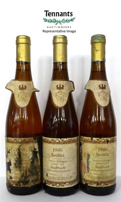 Lot 2125 - Somlo Ausbruch Muscat Ottonel 1983, Pieroth, Hungary (x4); Somlo Ausbruch Muscat Ottonel 1986 (x6)