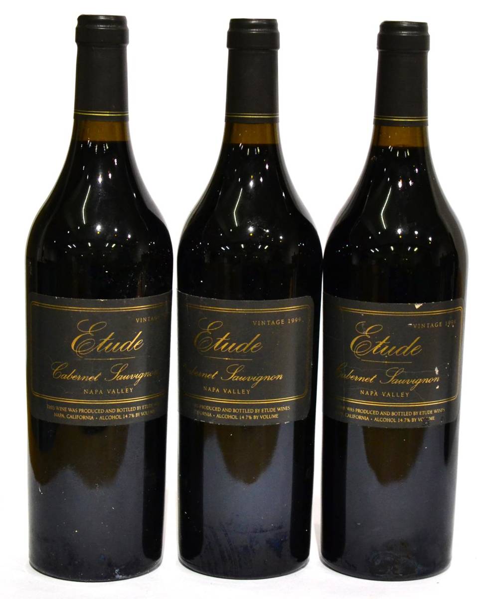 Lot 2151 - Etude Cabernet Sauvignon 1999, Napa Valley, USA (x3) (three bottles) U: 1cm