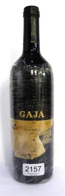 Lot 2157 - Gaja Langhe Conteisa 1996, Piedmont, Italy U: into neck, bin soiled label