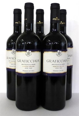 Lot 2181 - Vallone 'Graticciaia' Rosso Passito Salento IGT 2010, Puglia, Italy (x5) (five bottles)