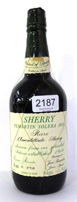 Lot 2187 - Jose Pemartin Sherry 1914, Rare Amontillado Sherry, 70cl, 40%