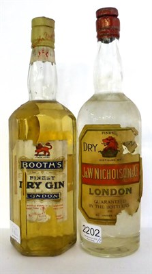 Lot 2202 - Booth's Finest London Dry Gin circa 1940's, By Appointment to His Majesty King George VI, no...