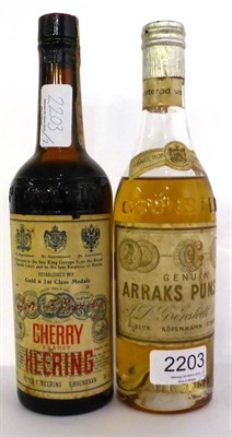 Lot 2203 - Cherry Heering Liqueur, probably early to mid 20th century, no capacity or volume stated,...